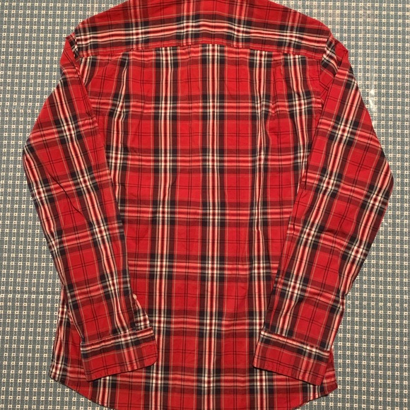 Sonoma Men’s Small Red Plaid Long Sleeve Button-Down Shirt - Picture 2 of 6